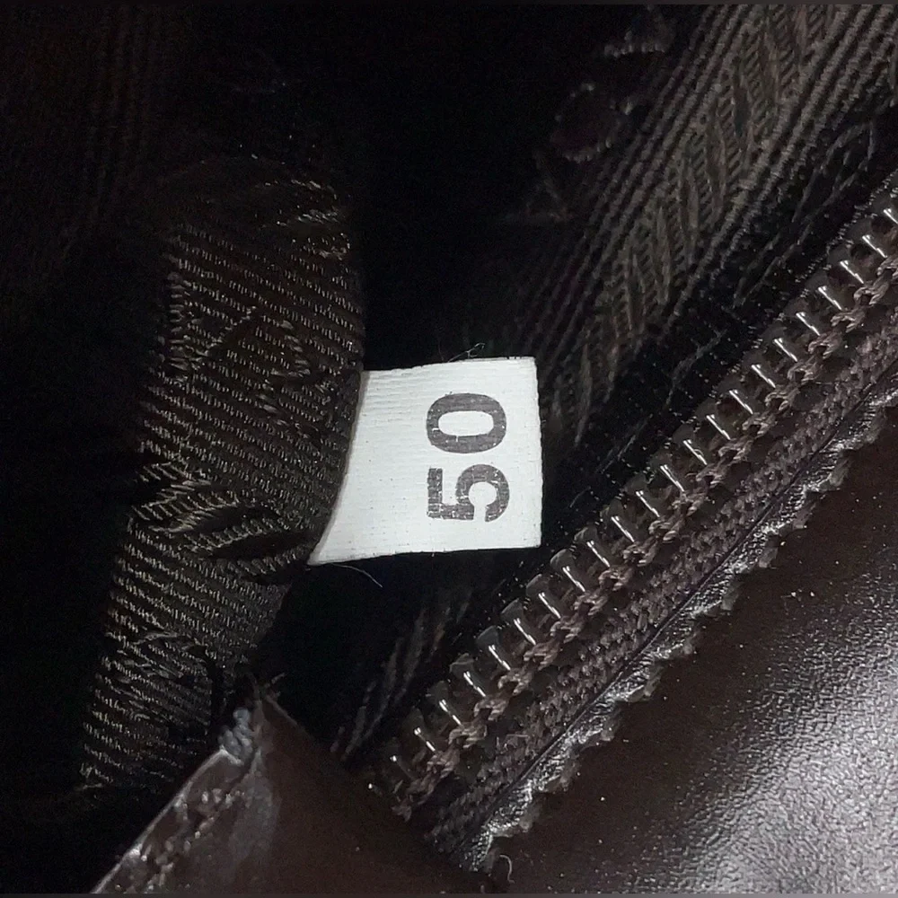 PRADA‎ Vintage Y2K Unisex Rare Dark Olive Nylon/Leather Shopper Tote Handbag